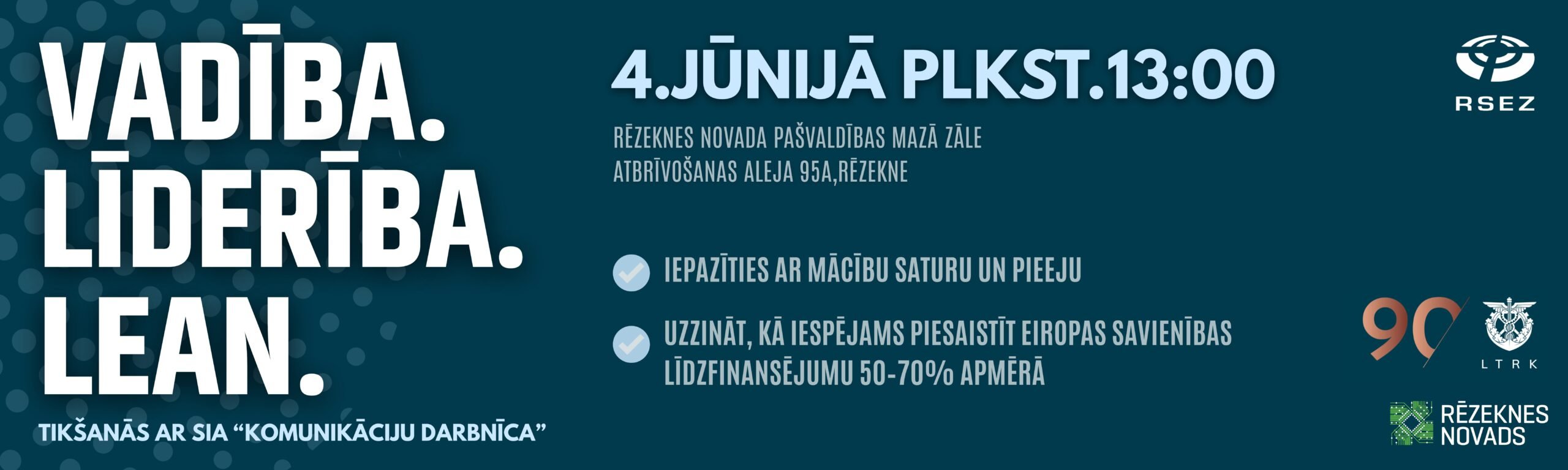 Apmācību seminārs “VADĪBA. LĪDERĪBA. LEAN”