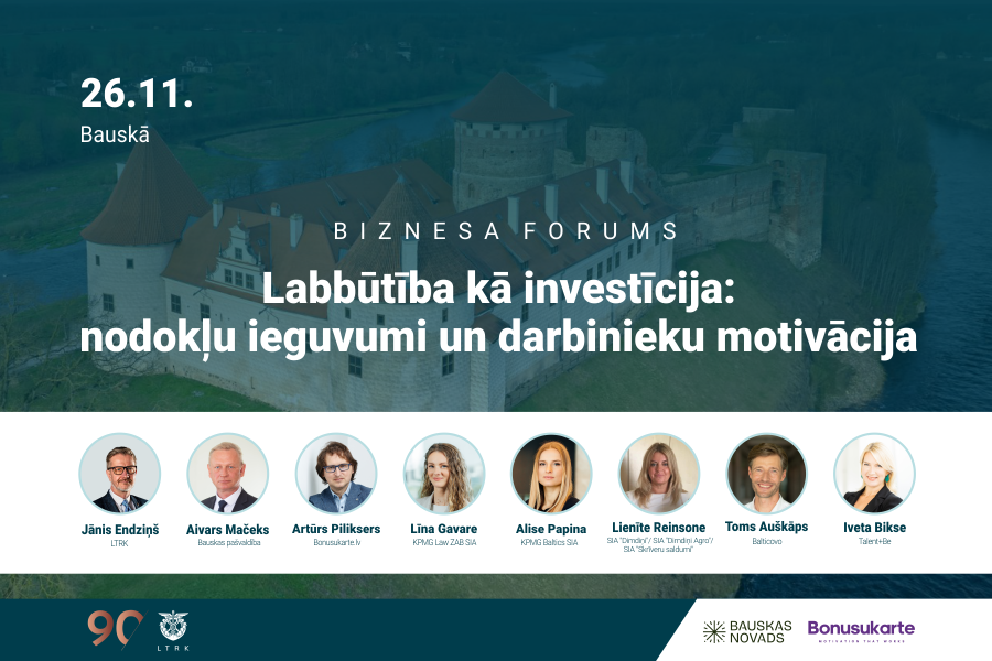 Zemgales Biznesa forums “Labbūtība kā investīcija: nodokļu ieguvumi un darbinieku motivācija”