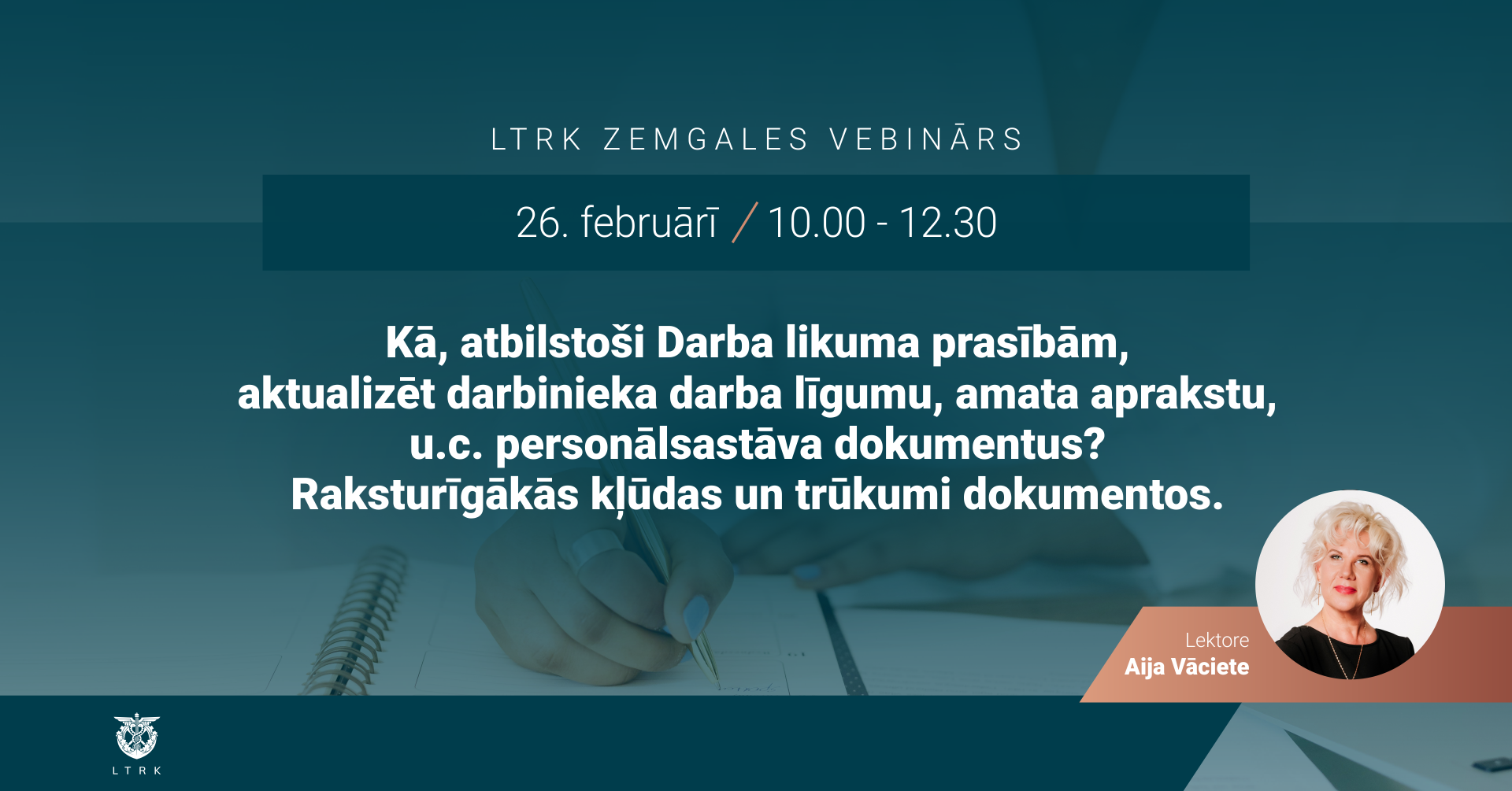 ” Kā, atbilstoši Darba likuma prasībām, aktualizēt darbinieka darba līgumu, amata aprakstu, u.c. personālsastāva dokumentus? Raksturīgākās kļūdas un trūkumi dokumentos.”