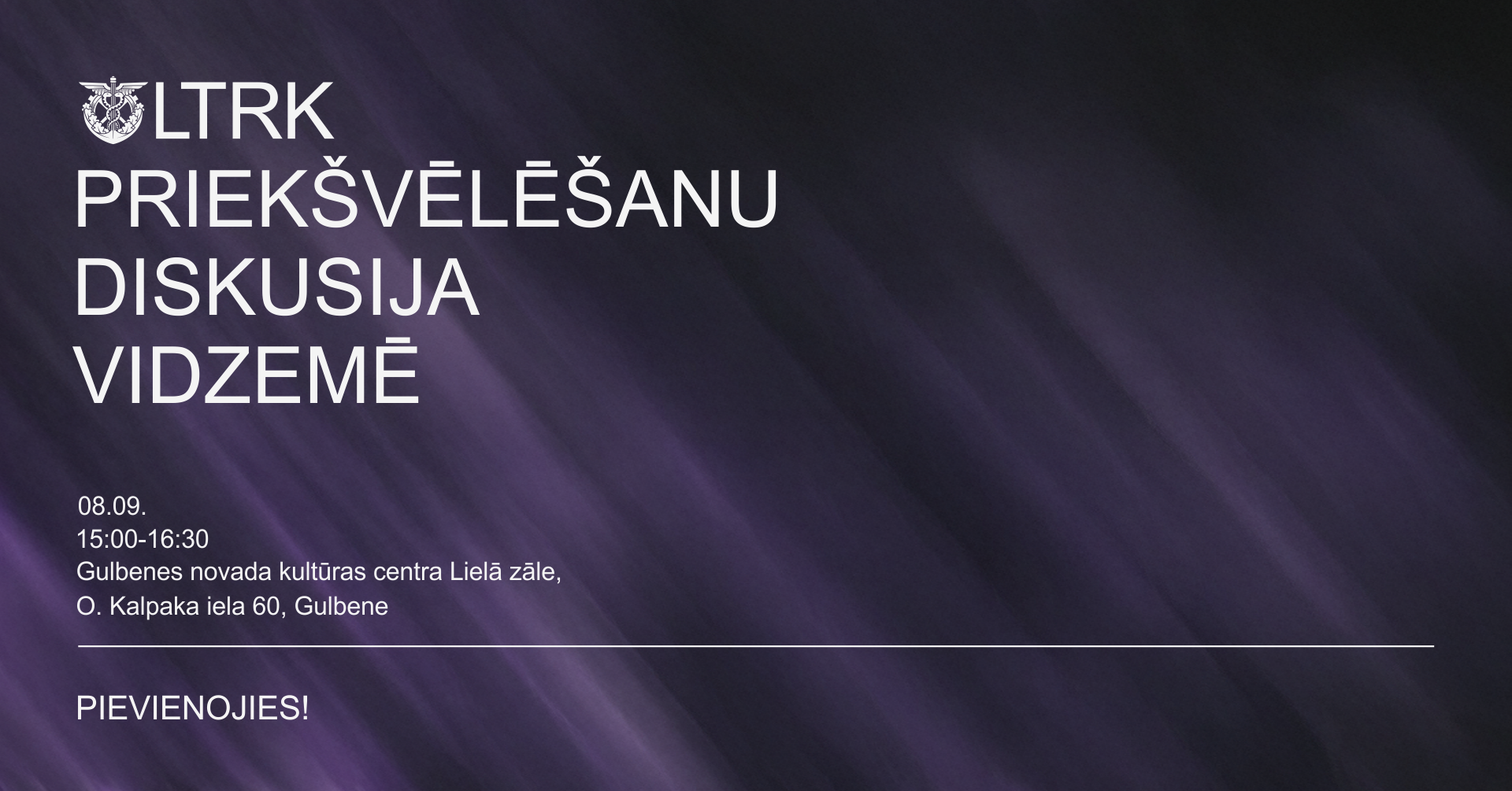 LTRK priekšvēlēšanu diskusija Vidzemē