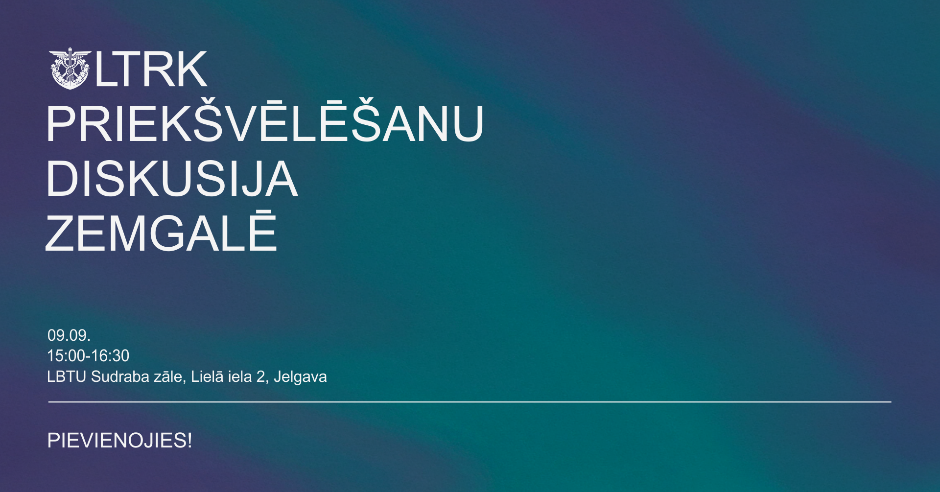 LTRK priekšvēlēšanu diskusija Zemgalē
