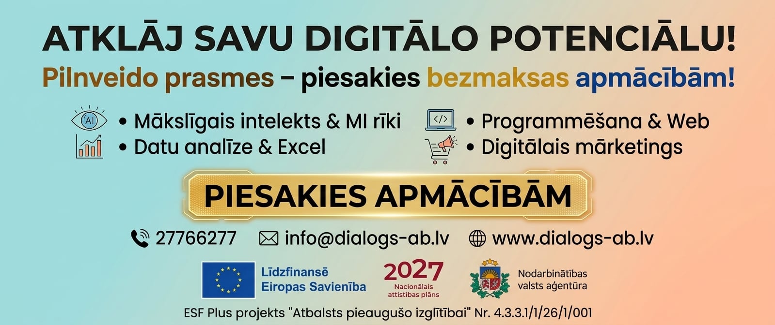 Bezmaksas kursi❗️ATKLĀJ SAVU DIGITĀLO POTENCIĀLU! 🚀
